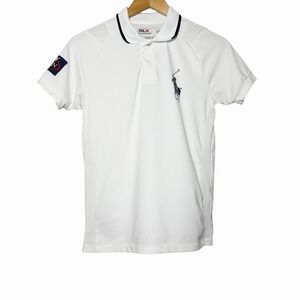 RLX Ralph Lauren Women's US Open 2005 Polo Shirt White Big Pony Size M Golfcore